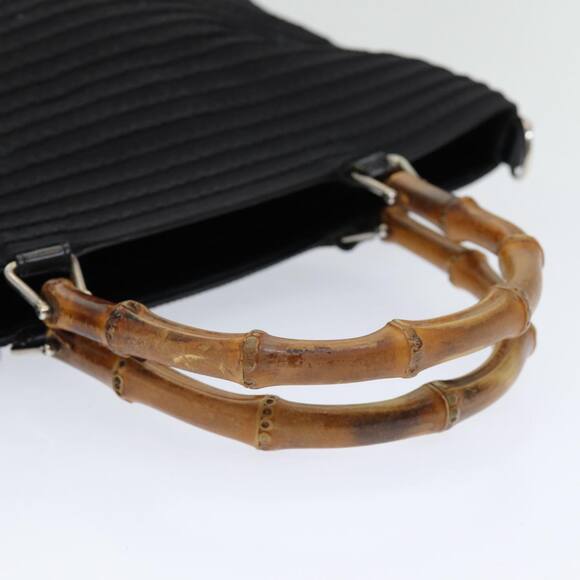 GUCCI Bamboo Hand Bag Nylon Black - Picture 7 of 16